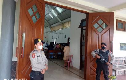 Tak Mau Underestimate, Polres Kepahiang Rutin Terjunkan Anggota Pam Gereja