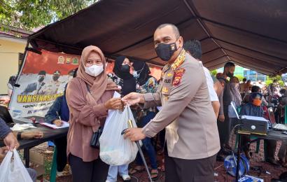 Vaksin Tebus Murah Sembako Polres RL, 200 Paket Ludes Dalam 2 Jam