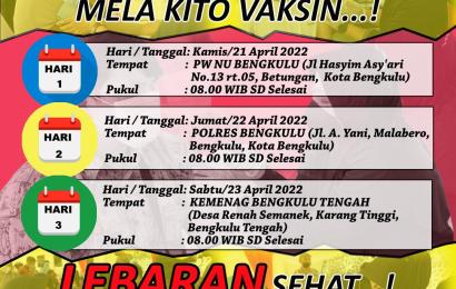 Ayo Vaksin Boster, Ini Tempatnya !!! Mari Lebaran Tanpa Corona