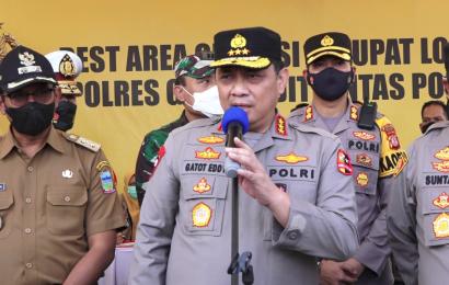 Tinjau Pos Pam, Polri Paparkan Upaya Wujudkan Mudik Aman dan Sehat