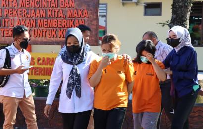 2 Wanita dengan 7 Paket Ganja Ditangkap Polres Rejang Lebong