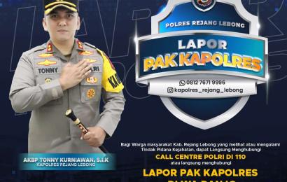 Polres Rejang Lebong Launching Logo "Lapor Pak Kapolres"