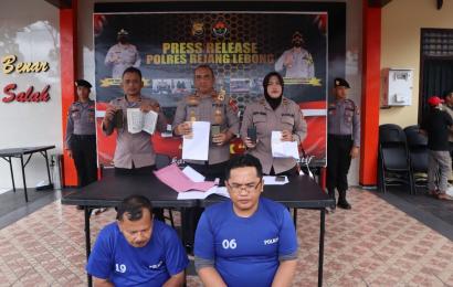 Judi Togel Online Diungkap Polres Rejang Lebong, 2 Pria Diamankan