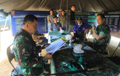 Kasrem 041/Gamas Kunjungi Lokasi TMMD Kodim 0423/BU