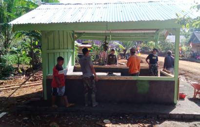 Pos Kamling di TMMD ke-114 Kodim 0423/BU Hampir Rampung