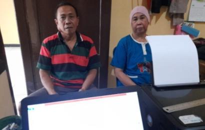 Korban saat melapor ke Polsek Lais
