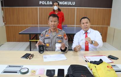 Polda Bengkulu saat merilis kasus narkoba