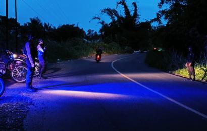 Polisi Saat Patroli di Jalur Lintas Curup-Sindang Kelingi-PUT