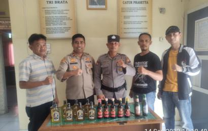 Polsek Bengko Amankan Miras di 2 Warung Manisan