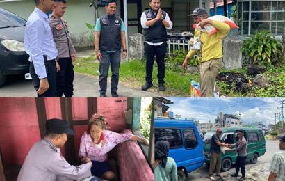 Polres Rejang Lebong Bagikan Puluhan Karung Beras ke Warga Terdampak Penyesuaian Harga BBM