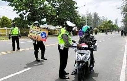 Polisi Lantas saat menjalankan tugas