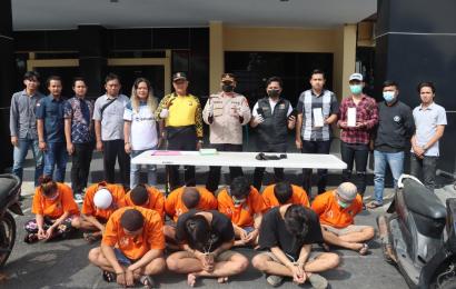 Polres Bengkulu saat press conference