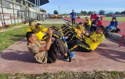 Dukung Pelayanan, Polresta Bengkulu Laksanakan Tes Jasmani Berkala Bagi Anggota