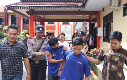 Polsek Curup saat melakukan press release