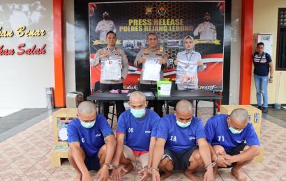 Polres Rejang Lebong Ungkap Kasus Perjudian, 4 Orang Diamankan