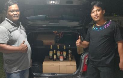 Polsek Pino Temukan Ratusan Botol Miras
