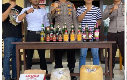 miras dan tuak diamankan polisi