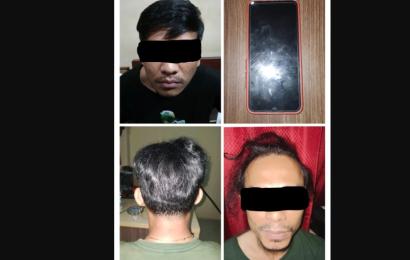 terduga pelaku dan BB diamankan polisi