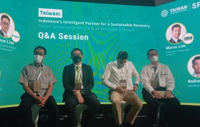 Pemaparan dari perwakilan brand First Machinery, HIWIN, Tongtai, dan SEYI dalam acara seminar Taiwan Smart Manufacturing at Manufacturing Indonesia 2022.