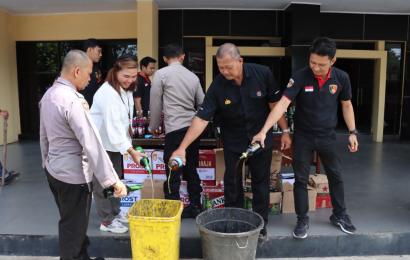 Ops Pekat Nala II, Polresta Bengkulu Amankan Belasan Motor, Ratusan Botol Miras dan Kondom