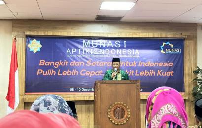 Muslim Halimin Terpilih Ketua Umum APTIKIS dalam Munas I di Asrama Haji Pondok Gede