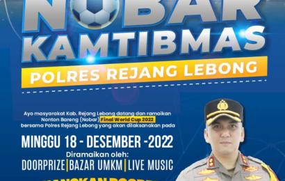 Polres Rejang Lebong Gelar "Nobar Kamtibmas" Final Piala Dunia, Disediakan Doorprize Menarik