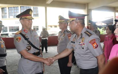 Ratusan Personil Polda Bengkulu Hari Ini Dapatkan Kenaikan Pangkat