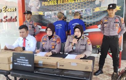 Curi 12 Chromebook di Sekolah, 2 Pria Diringkus Polres Rejang Lebong