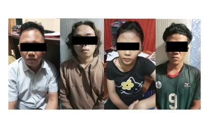 Keempat terduga pelaku berhasil diringkus