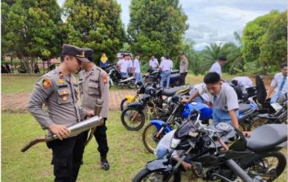 Polsek Giri Mulya Razia Knalpot Brong ke Sekolah