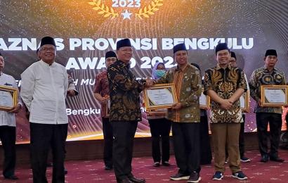 Lagi, Kanwil Kemenag Bengkulu Sabet BAZNAS Awards 2023