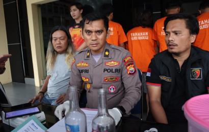 Polresta Bengkulu saat konferensi pers