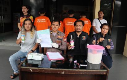 Polresta Bengkulu saat konferensi pers