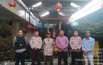 Persiapkan Pengamanan Tahun Baru Imlek 2574, Polres Rejang Lebong Cek Tempat Ibadah 