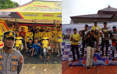 Biro SDM Polda Bengkulu Sabet Juara di Kejurda Balap Motor IMI Sumsel Basemah Road Race Championsip Pagar Alam 
