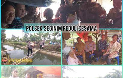 Peduli Korban Banjir, Polsek Seginim Hadir Bagikan Sembako