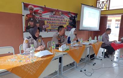 Polres Lebong Sosialisasi Penerimaan Polri 2023 di SMKN 3 Lebong