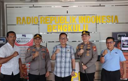 Silaturahmi ke RRI, Kapolresta Bengkulu Ingin Kolaborasi Program Siaran Kamtibmas