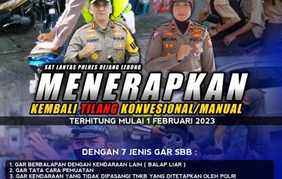 Catat! Mulai 1 Februari, Polres Rejang Lebong Kembali Terapkan Tilang Manual