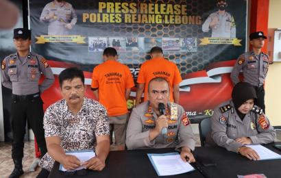 Polres Rejang Lebong Rilis Keberhasilan Ungkap Kasus Narkotika Jenis Sabu