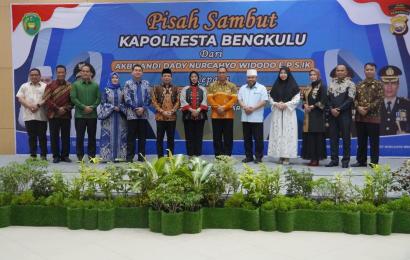Pisah Sambut, Kapolresta Bengkulu Mohon Dukungan Forkopimda
