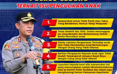 5 Imbauan Kamtibmas Kapolres Lebong