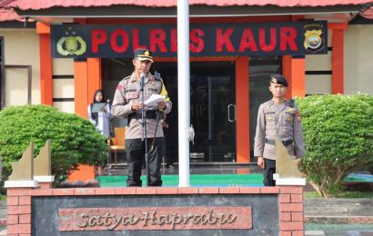 Polres Kaur Gelar Upacara HUT Satpam Ke-42