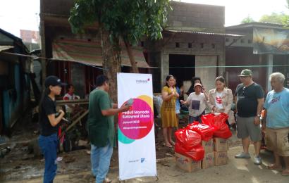  IOH Salurkan Bantuan kepada Korban Banjir dan Longsor Manado