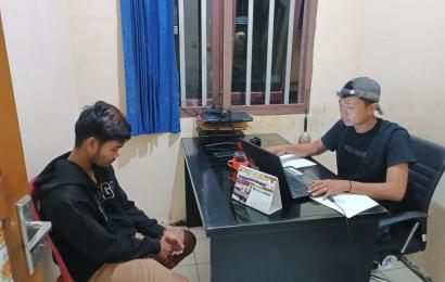 Polsek Putri Hijau Amankan Dua Pelaku Pencurian Spare Part Motor