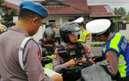 Propam Polres Rejang Lebong Gelar Pemeriksaan Sikap Tampang dan Kelengkapan Berkendara Anggota