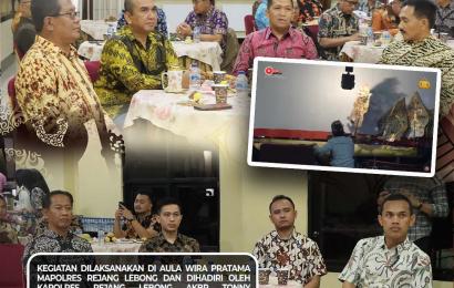 Kapolres Rejang Lebong Nobar Virtual Wayang Kulit Wahyu Makutharama