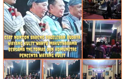 Polsek Pino Raya Gelar Nobar Virtual Wayang Kulit Wahyu Makutharama di Mapolsek 