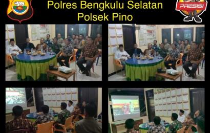 Polsek Pino Gelar Nobar Virtual Wayang Kulit Wahyu Makutharama di Mapolsek 