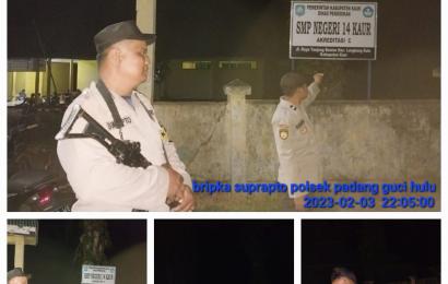 Polsek Padang Guci Hulu Laksanakan Patroli Dialogis Cegah 3C dan Premanisme serta Pengamanan Objek Vital